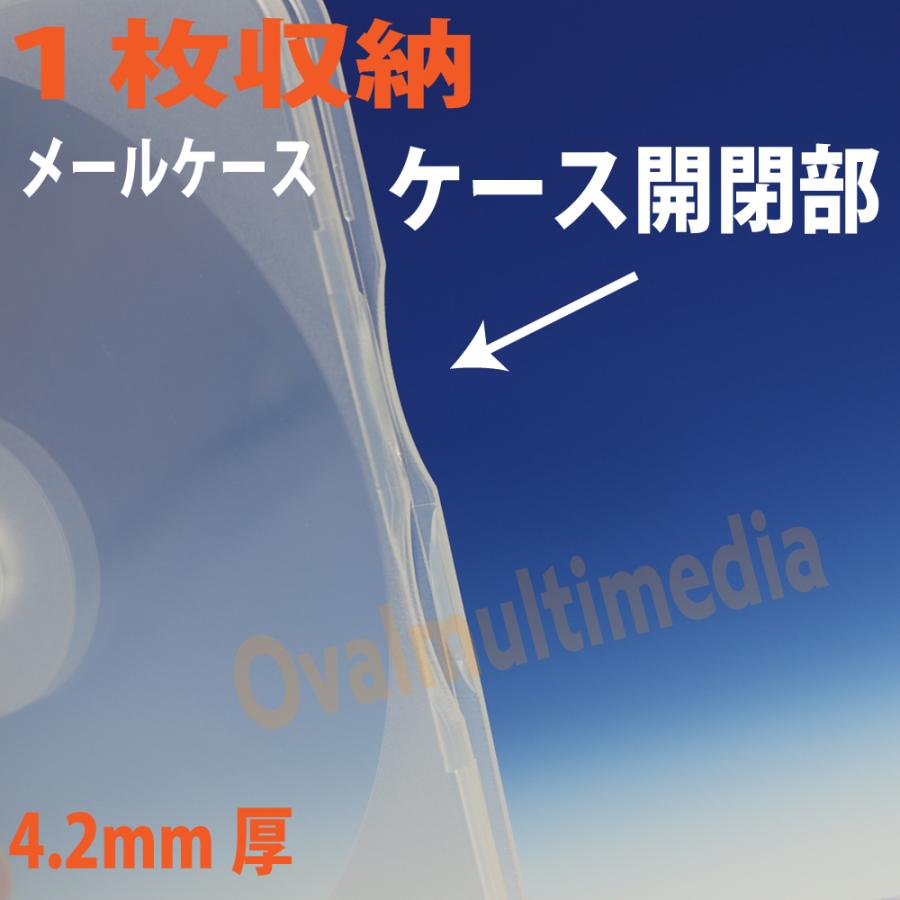極薄CDケース 約4mm厚 CD1枚収納メールケース クリア1個 cd/dvd