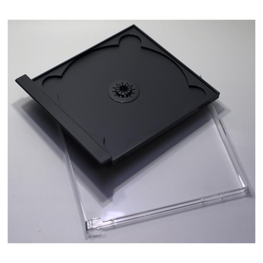 日本製CDケース 17mm厚2枚収納DUOケース ブラック 1個 CD DVD