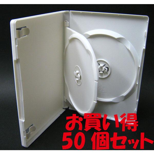 DVDケース トールケース 2枚収納 スーパーホワイト 15mm厚Mロックフリップタイプ50個｜ovalmultimedia