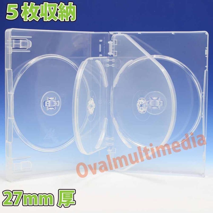 DVDケース トールケース 5枚収納 クリア 27mm厚Mロック 10個
