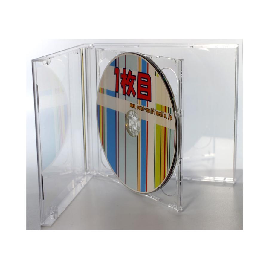 ロゴ有2Discs 新PS10mm厚 CDケース 2枚収納ジュエルケース クリア2個