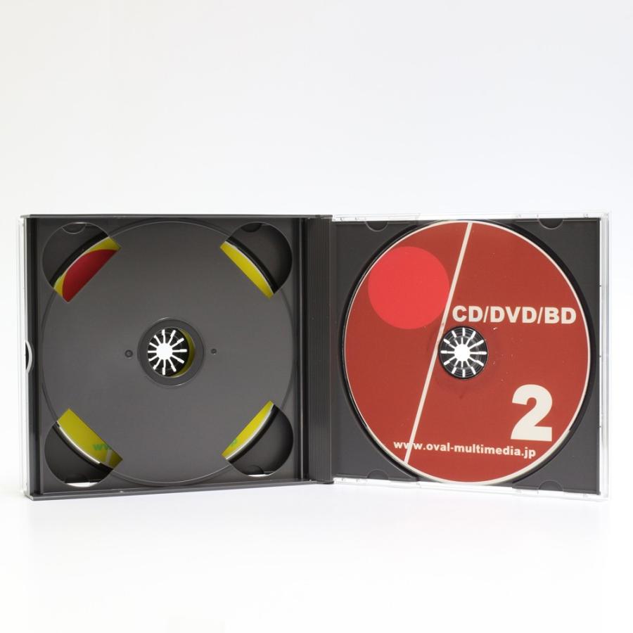 返品不可 日本製に変更しました Ps24mm厚 2枚収納マルチｃｄケース ブラック 1個 Dvd Cd 24mm厚のジュエルケース ブルーレイディスクの収納に最適