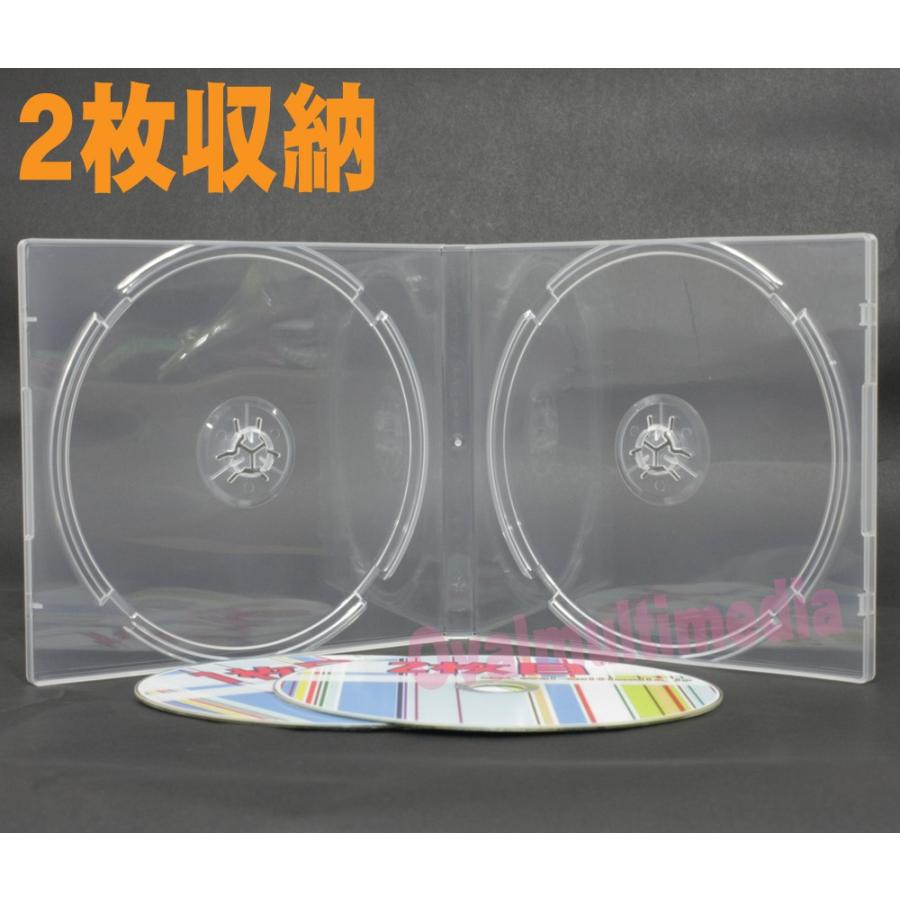 割れにくいpp素材でしっかり10mm厚 新型 2枚収納pp素材 ディスクを2枚収納マルチメディアケース クリア5個 Cdケース 2枚収納 Ov2d10mtdcl005 オーバルマルチメディアヤフー店 通販 Yahoo ショッピング
