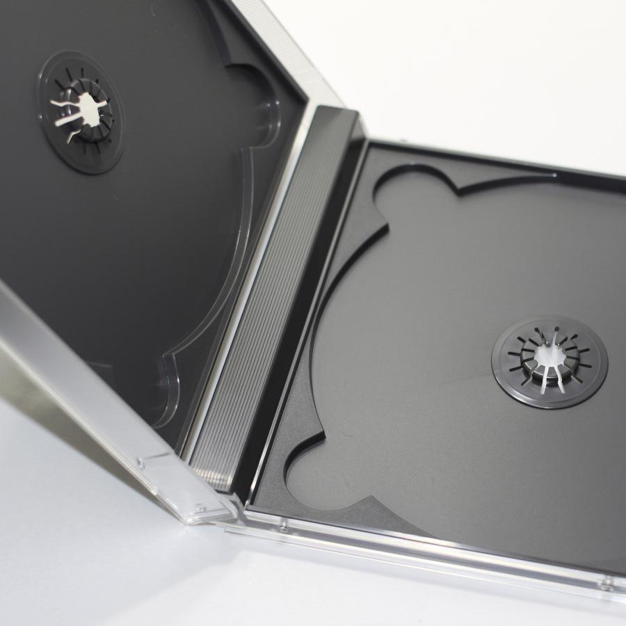 日本製CDケース 17mm厚2枚収納DUOケース ブラック 3個 CD DVD