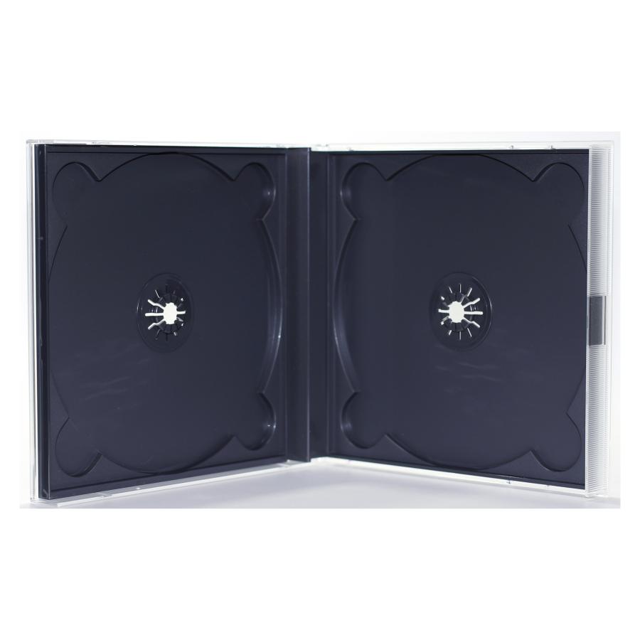 日本製CDケース 17mm厚2枚収納DUOケース ブラック 3個 CD DVD