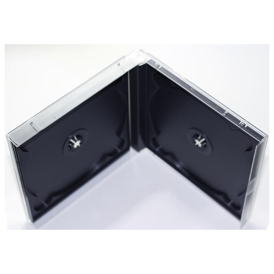 日本製CDケース 17mm厚2枚収納DUOケース ブラック 3個 CD DVD