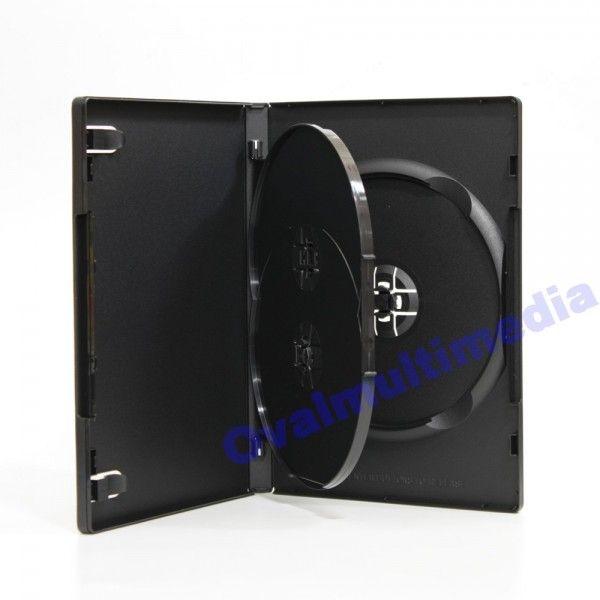 DVDケース セット 黒 DVDトールケース 3枚収納 ブラック 5個 新OVGシリーズ : オーバル