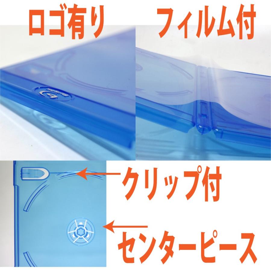 ブルーレイ ケース 4枚収納 クリアブルー 3個G 14.5mm厚にBlu-rayDisc4枚収納|ovalmultimedia|04