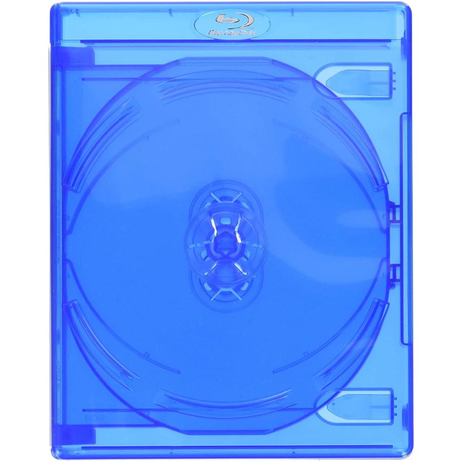 ブルーレイケース 22mm厚 6枚収納 クリアブルー 3個G Blu-rayDiscロゴ
