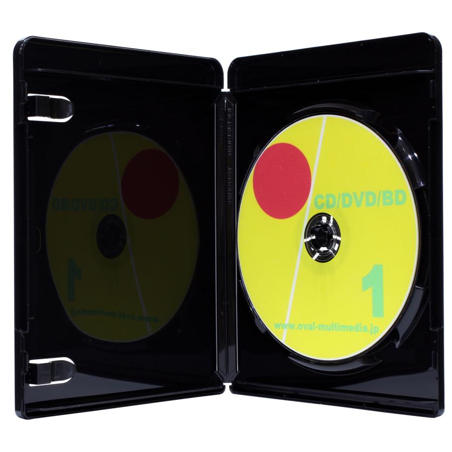 ブルーレイケース 黒色 1枚収納 1個 12.5mm厚 Blu-rayDiscケース ロゴ