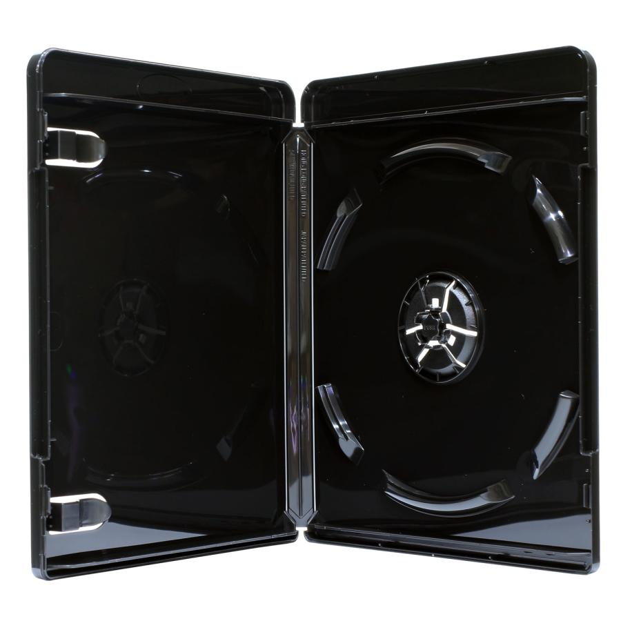 艶のある黒色/収納 ブルーレイケース 黒色 1枚収納 1個 12.5mm厚 Blu-rayDiscケース ロゴ
