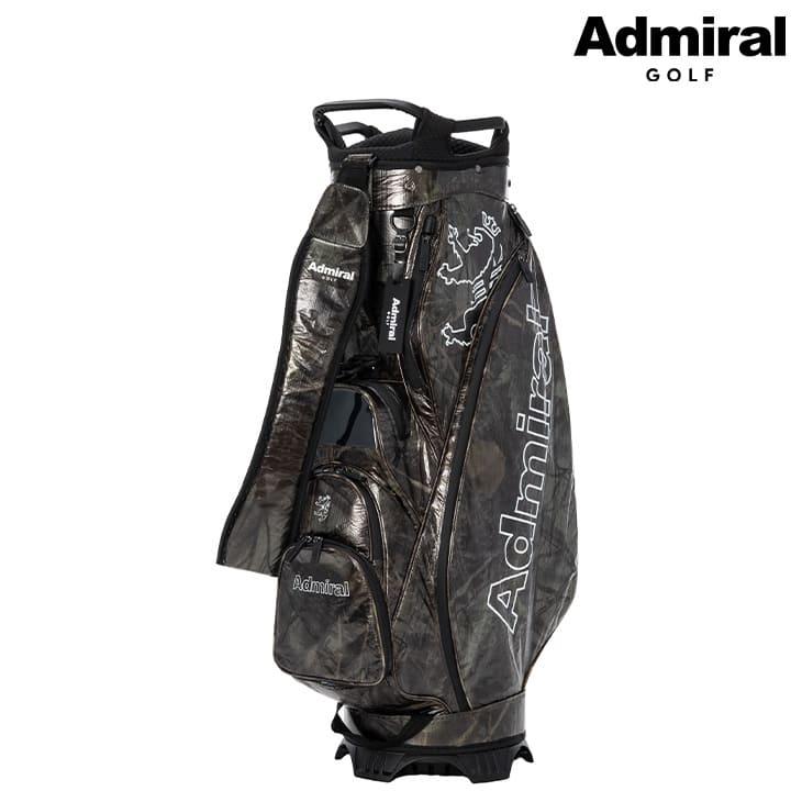 新品　ADMRIAL ゴルフバッグ ブラック/シルバー （フード付き、送料込み） Admiral（アドミラル） 【購入特典付】【キャディバッグの下取り・修理