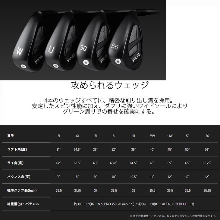 PING（ピン） アイアンセット G740 IRON 7-9PW UW 5本 【受注生産