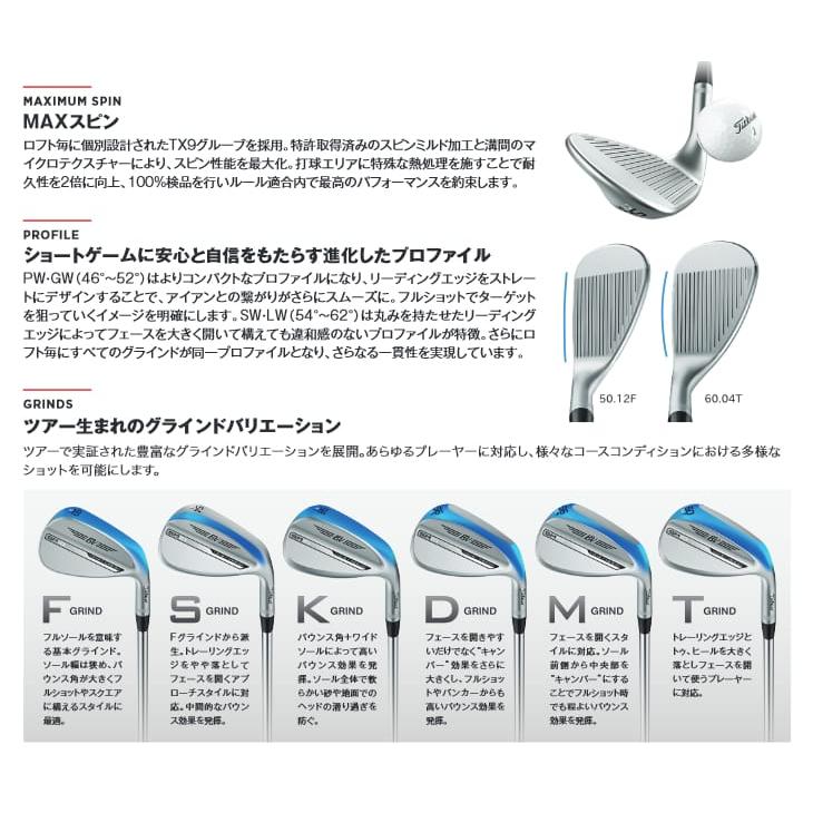 ボーケイ・デザイン SM10 ウェッジ 右用 タイトリスト Titleist [JC] N.S.PRO 950GH neo Vokey Design SM10 Wedges｜ovdgolfshop｜04