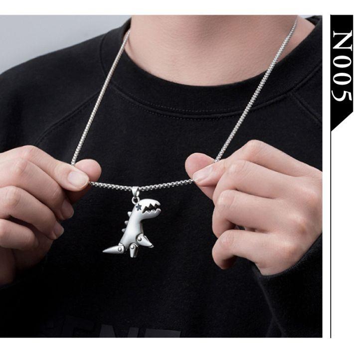ユニセックス ネックレス スカル 骸骨 スマイル ロボット 恐竜 怪獣