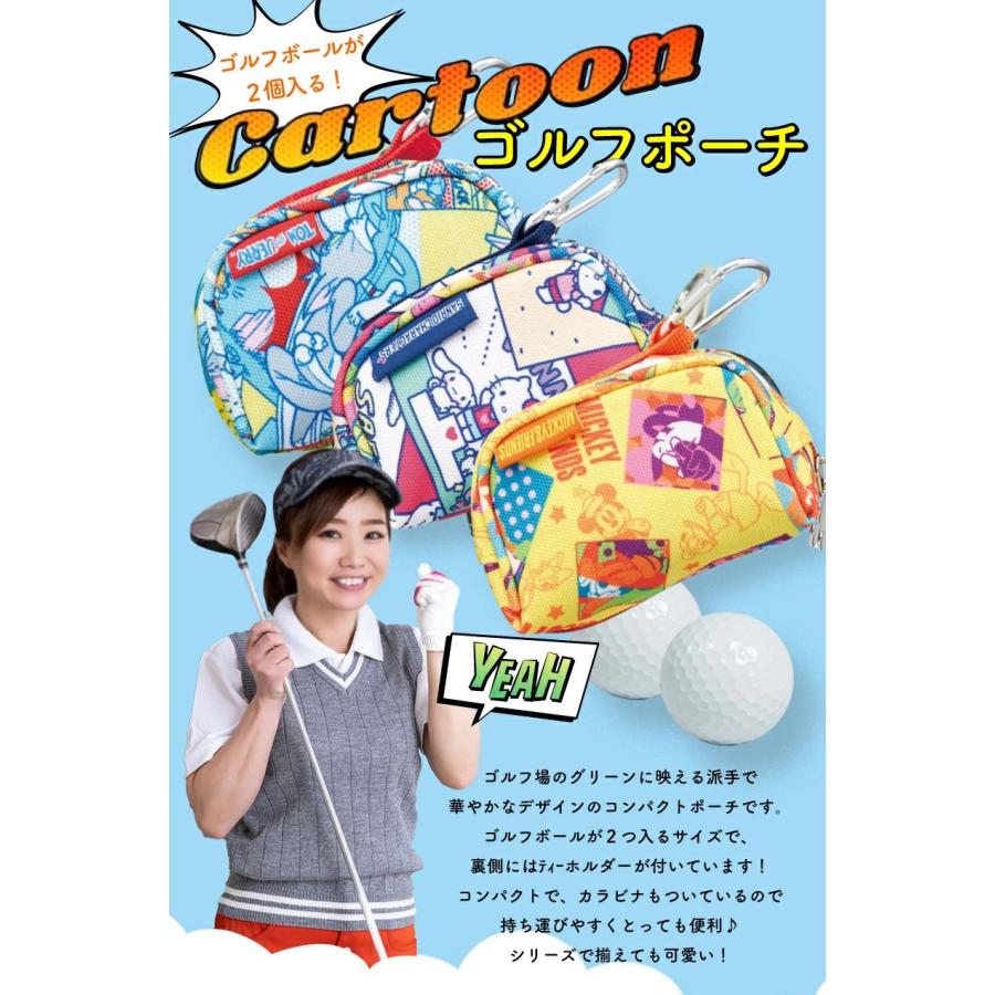 バーバリー ポーチ　ゴルフボールケース　＆　タオルハンカチ２枚 ゴルフ ボールケース キャラクター レディース 2個用 ドラえもん トム