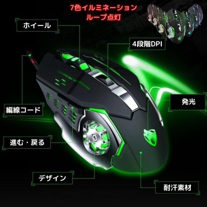 Lazos L-MS-G マウス ゲーミングマウス 有線 mouse 呼吸ライト 在宅勤務 テレワーク ゲームマウス  DPIボタン付き 光学式 マウス｜over-frag｜06