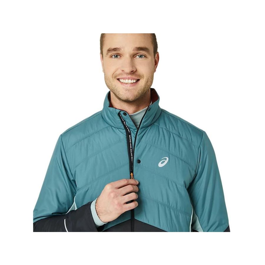 アシックス asics 2011C936 WINTER RUN JACKET SAランニング アパレル(メンズ) フォギーテイルXグラファイトグレー 