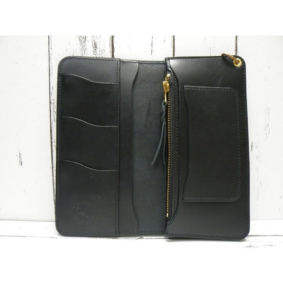 【未使用】#革蛸謹製　 台形ロングウォレット　1stオールドタイプ 姫路レザーワレット【ブラック（黒）】長財布(小銭入れ）|一点物｜ポイント消化 | 革蛸 | 01