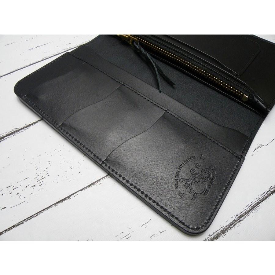【未使用】#革蛸謹製　 台形ロングウォレット　1stオールドタイプ 姫路レザーワレット【ブラック（黒）】長財布(小銭入れ）|一点物｜ポイント消化 | 革蛸 | 04