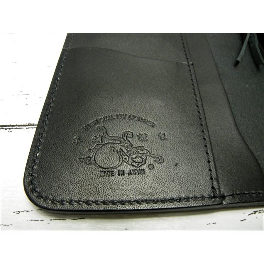 【未使用】#革蛸謹製　 台形ロングウォレット　1stオールドタイプ 姫路レザーワレット【ブラック（黒）】長財布(小銭入れ）|一点物｜ポイント消化 | 革蛸 | 06