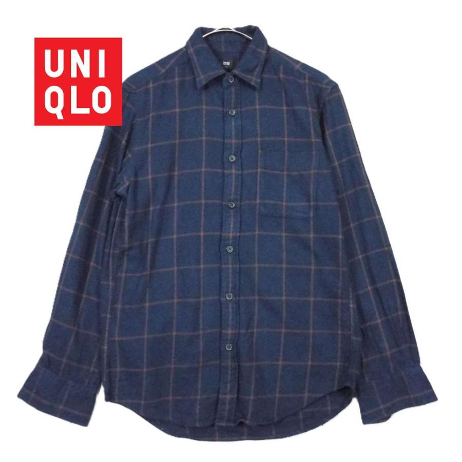 ユニクロ特集 Uniqlo チェック柄 長袖 ネル シャツ ネイビー系 サイズ S Used メンズ ユニセックス ポイント消化 カジュアル服 10 メンズブランド服を買うなら古着屋over30 通販 Yahoo ショッピング