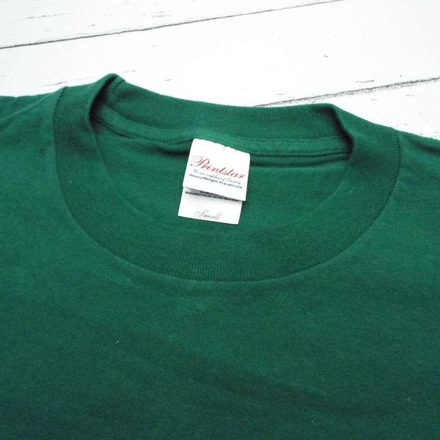 【差し色に◎】printstar heavy weight　単色（無地）丸首　Tシャツ｜グリーン系｜サイズ：S｜USED｜ユニセックス｜over30｜06