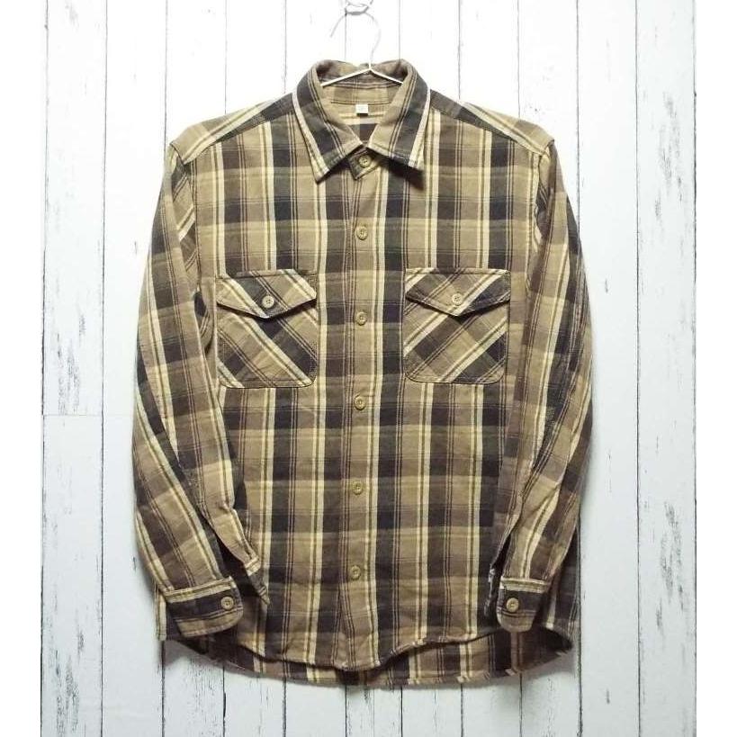 ユニクロ特集 Uniqlo チェック柄 長袖 ウエスタンシャツ ブラウン系 サイズ S 肩幅 48cm Used ユニセックス 10 メンズブランド服を買うなら古着屋over30 通販 Yahoo ショッピング