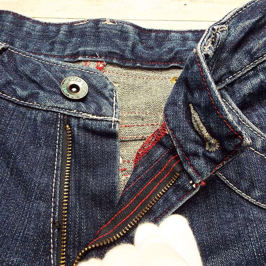 【こだわりのベルトループ】B.S RAW LIMITED EDITION ネイティブ 盾ポケット ショートパンツ 短パン デニム｜ウエスト：86cm　USED古着 |  | 05