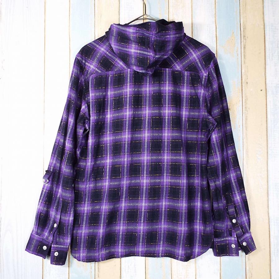 GIVENCHY パープル ドット柄 長袖シャツ 2WAYシャツ】佐藤正株式会社扱い チェック柄 フラップボタン 両胸