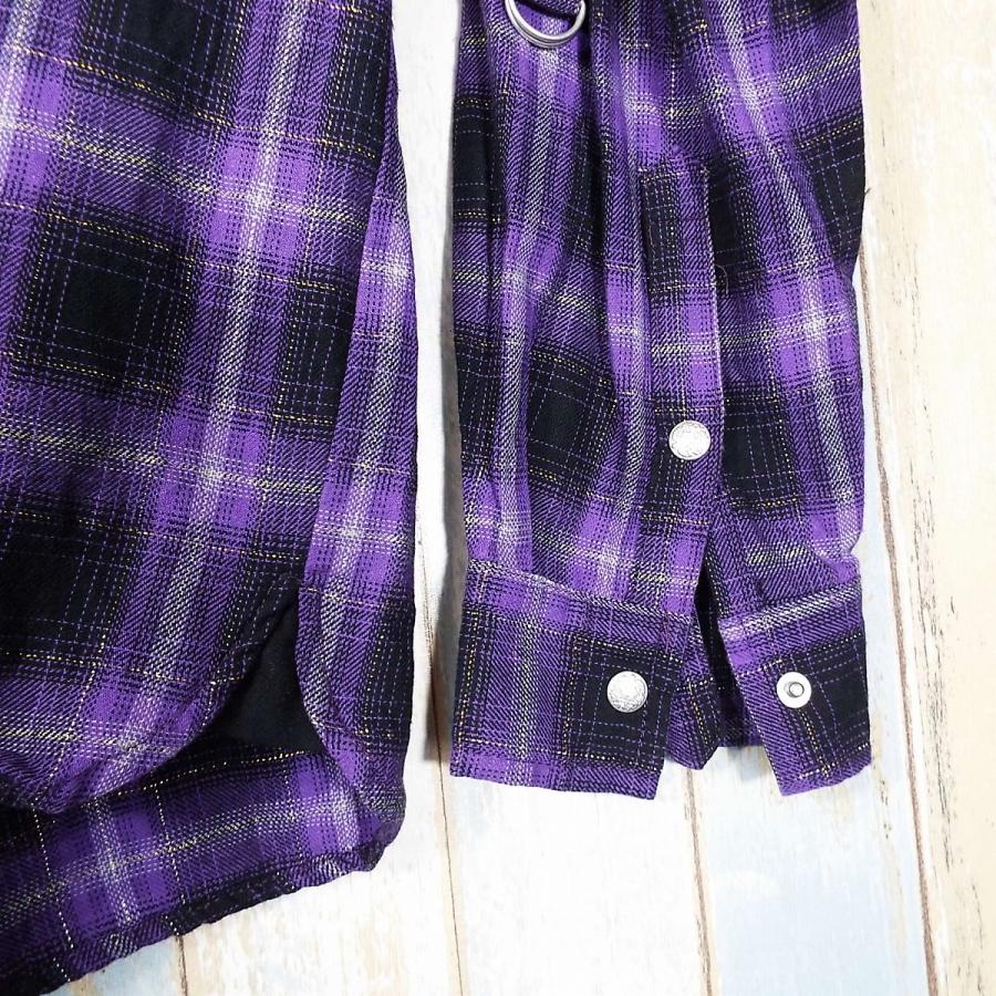 2WAYシャツ】佐藤正株式会社扱い チェック柄 フラップボタン 両胸