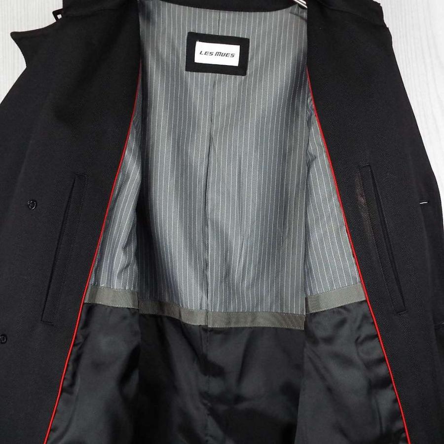 通年使える男のブラックコート】LES MUES（レ・ミュー）襟・背面・袖
