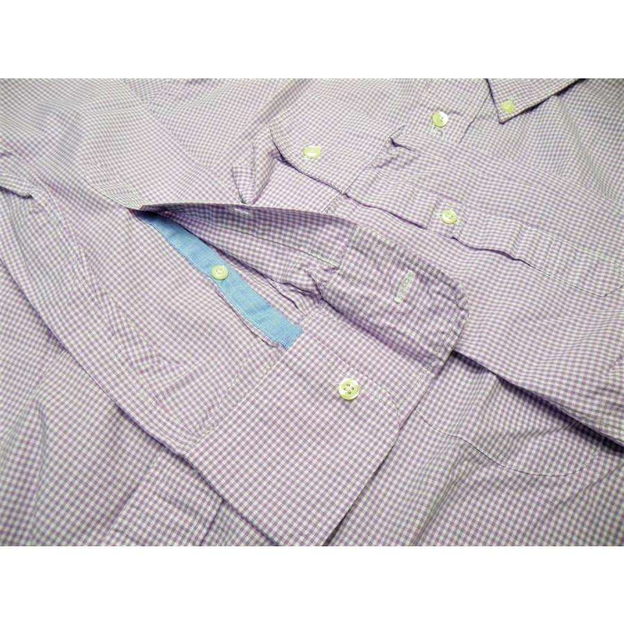 創業1930年【新品】New England Shirt Company　ボタンダウンBD　ピンクパープル×ホワイトチェック柄　長袖シャツ｜サイズ：M（肩幅：47cm）｜over30｜04