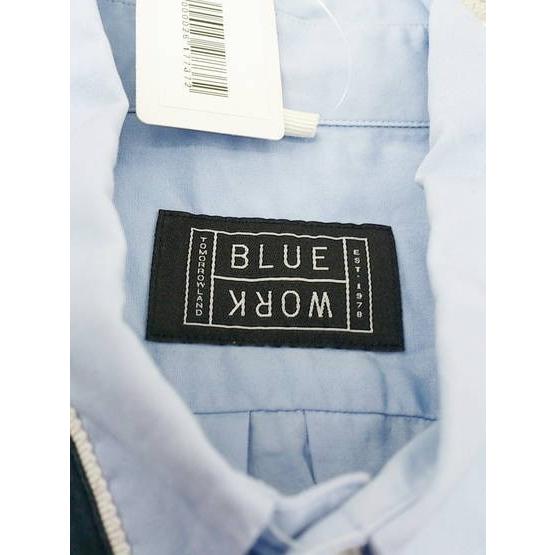 【衿のデザインが素敵な１着】BLUE WORK（ブルーワーク） トゥモローランド｜長袖 シャツ｜ブルー系｜サイズ：M｜USED｜カジュアル｜ポイント消化｜over30｜04