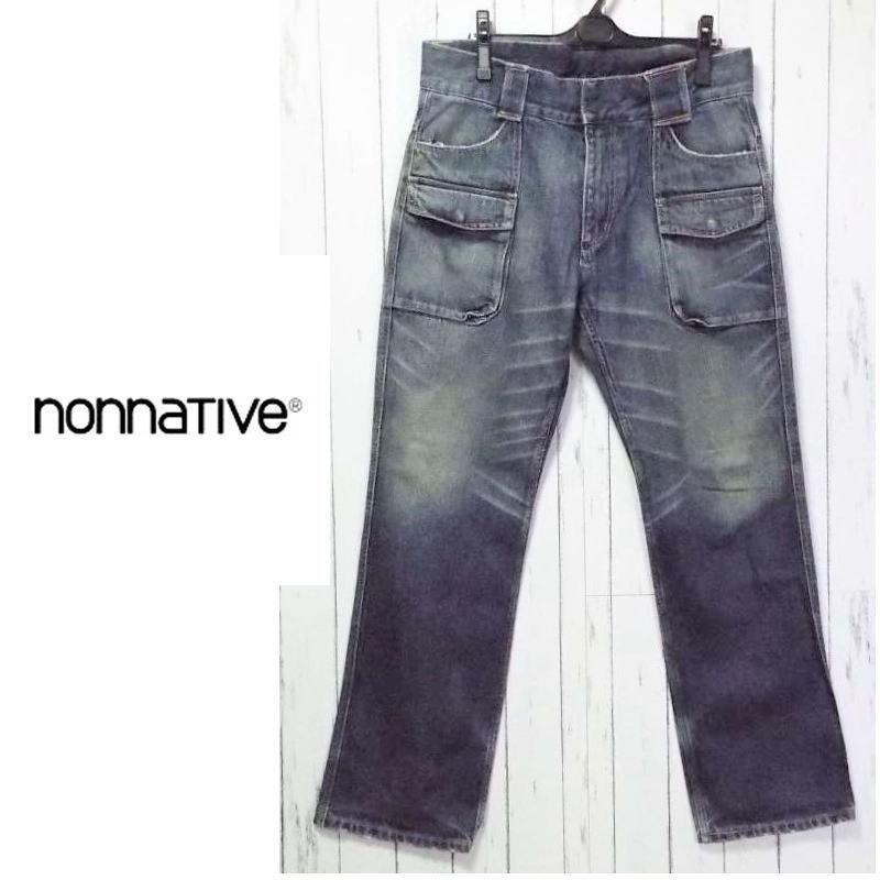 nonnative（ノンネイティブ）6ポケット ダメージ加工 インディゴデニム