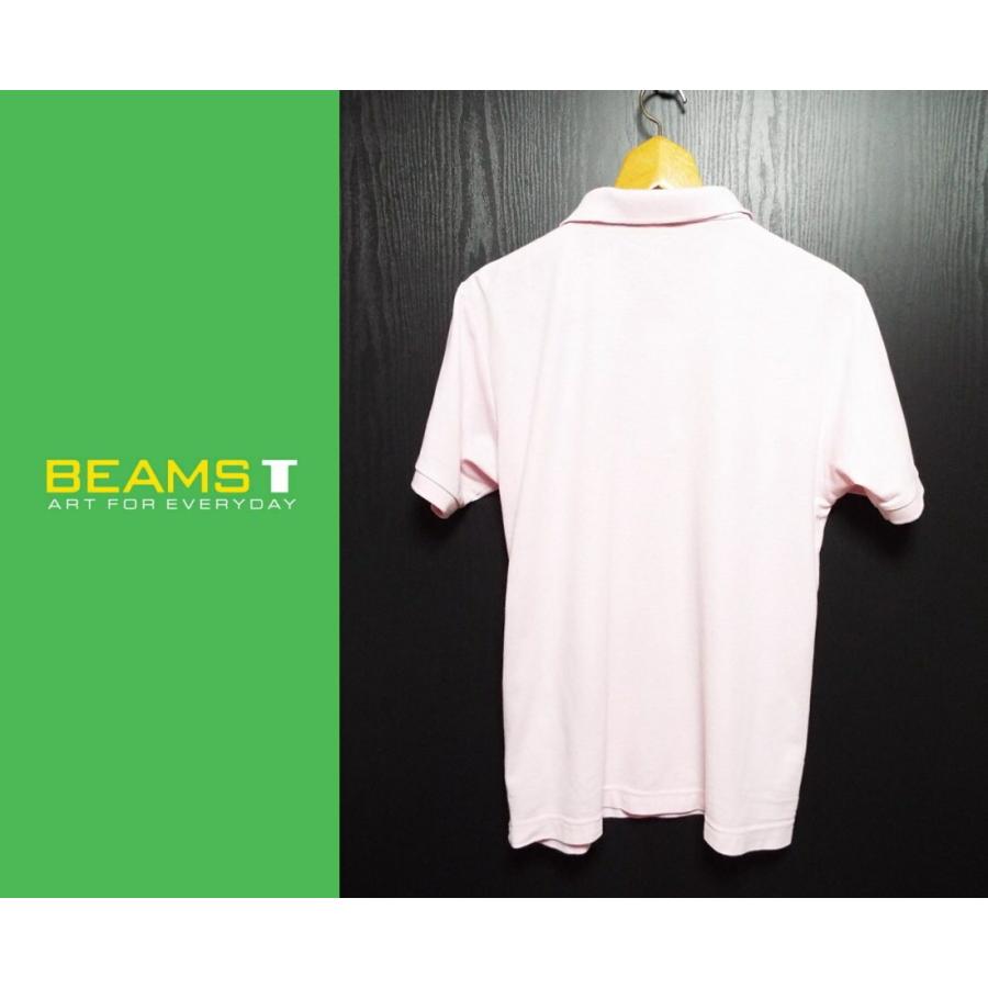 イラストワッペンが可愛い Beams T ビームスティー 鹿の子 クマ くま ワッペン付きポロシャツ サイズ L ピンク系 Used ポイント消化 メンズブランドファッションover30 通販 Yahoo ショッピング