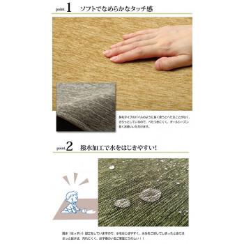 シェニール織カーペット 『モデルノ』 ブルー 約200×250cm 4599139