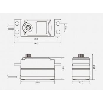 G-FORCE GDS-0709L Low Profile Digital Servo Gun Metallic G0985の画像