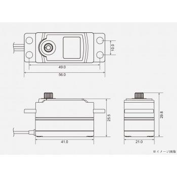 G-FORCE GDS-0709L Low Profile Digital Servo Deep Blue G0986の画像