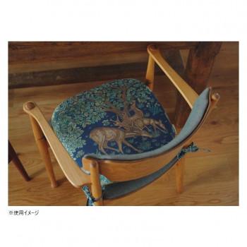 川島織物セルコン Morris Design Studio ザ・ブルック ダイニングシートクッション 45cm×43cm LN1749 DB ダークブルーの画像