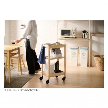 弘益(KOEKI) UTILITY トーレ 木製ワゴン ナチュラル リバーシブル棚板 TORE1BNAの画像