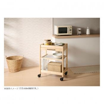 弘益(KOEKI) UTILITY トーレ 木製ワゴン 引き出し付 ナチュラル リバーシブル棚板 TORE3HNA