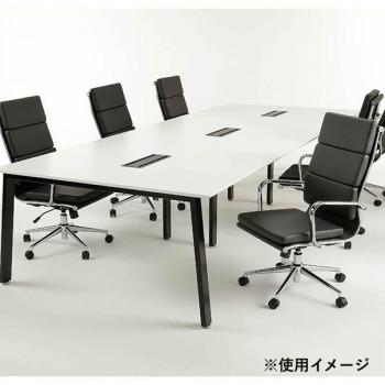 井上金庫販売 オフィス用 レザーチェア クッション付キハイバック ブラック APS-H04の画像