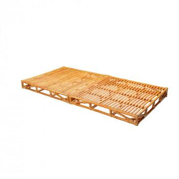 ラタン すのこベッド 約100×200×13cm LS202 : オーバーフラッグ - 通販