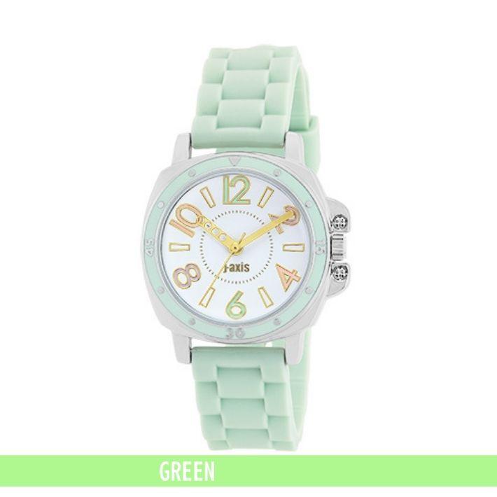 レディースウオッチ アナログ 腕時計 シリコンベルト くすみカラー グリーン ベージュ パープル サンフレイム 25L1362 ムーブメント 日本製クォーツ｜overfrag-shop｜02