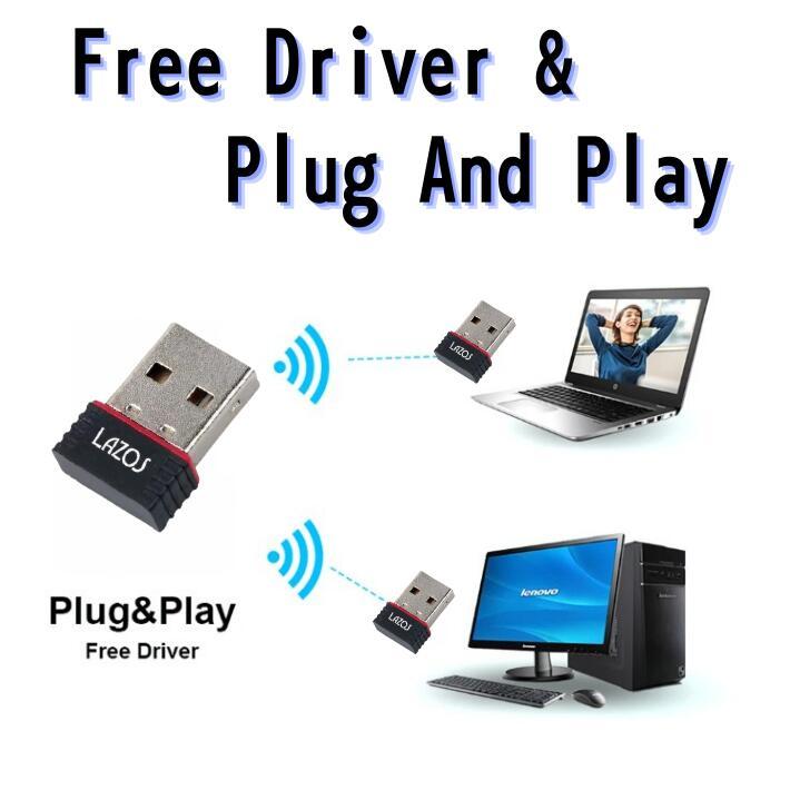 LAZOS 無線LAN子機 USBアダプタ Wifi 最大 150Mbps 2.4G Hz ワイヤレス