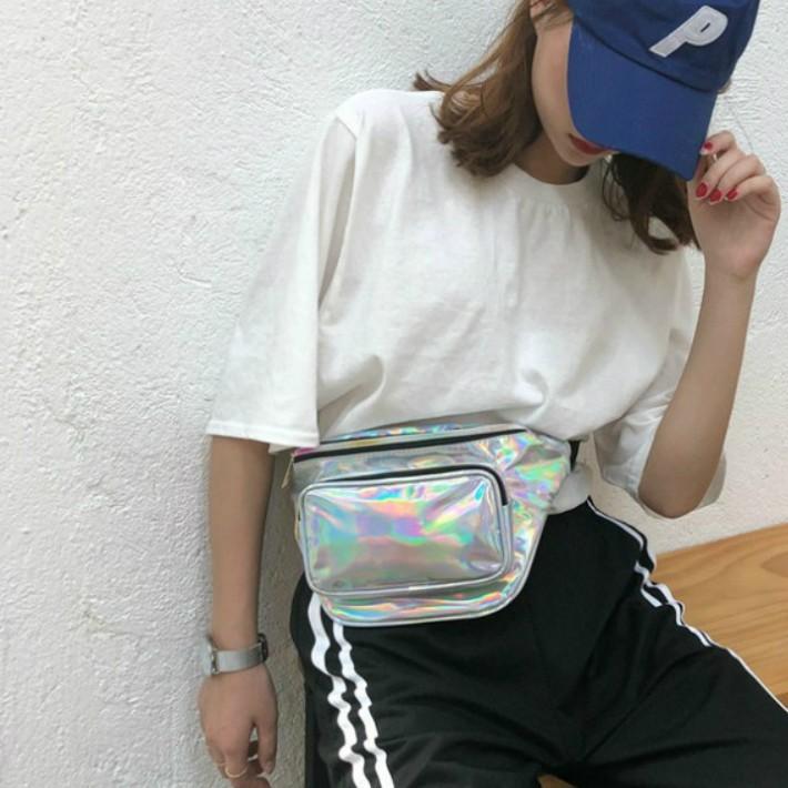 COACH テレイン ウエストポーチ ボディーバッグ オーロラ リフレクティブ オーロラ レインボー ボディバッグ ウエストバッグ おしゃれ 人気 夏