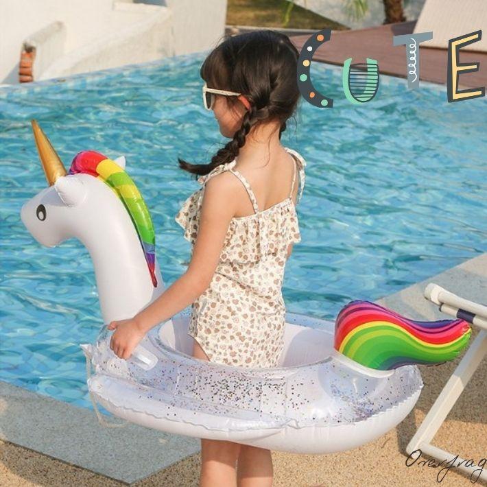 浮き輪 キッズ ユニコーン ラメ パステル SNS映え 海 プール 可愛い 通販 大人気 子供 浮き輪 ユニコーン 海 プール