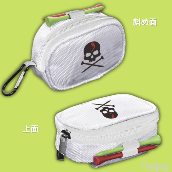 スカル ゴルフボールケース 4個用 ゴルフ ボールホルダー ティー