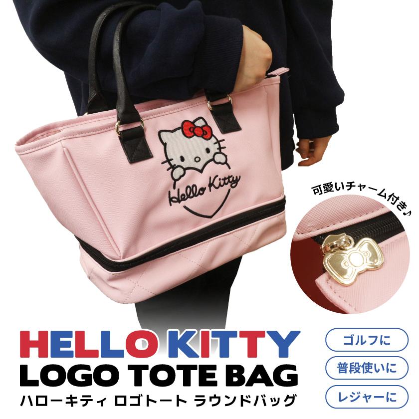 ハローキティ ビッグハートロゴ トートバッグ ゴルフカートバッグ